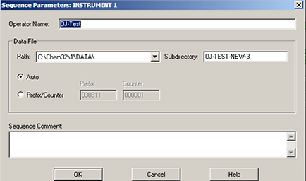 Setting the sequence subdirectory in ChemStation