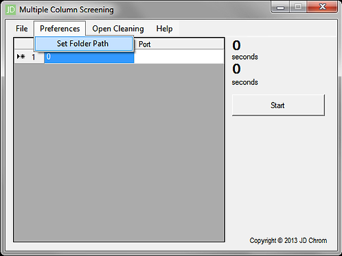 Selecting the subdirectory in the MCS Program's Browse for Folder window